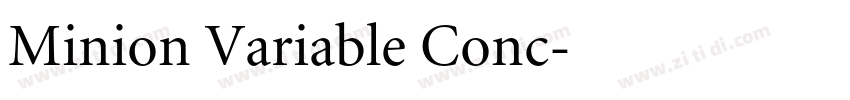 Minion Variable Conc字体转换